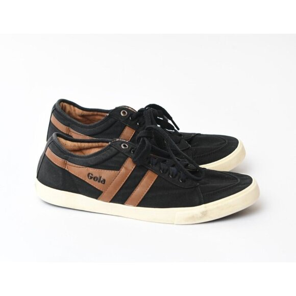 Gola Men’s Black & Tan Stripe Size 11 Casual Shoes Sneakers Fashion Comfortable - Picture 3 of 10